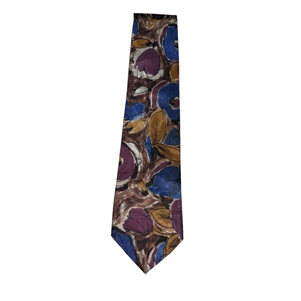Oleg Cassini Men’s Neck Tie Plum Gold Formal Prom Office Church